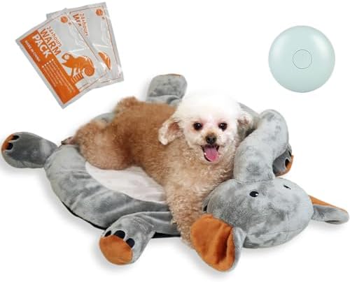 WEOK Heartbeat Puppy Toy with Heat Packs for Pets,Dog Heartbeat Toy for Separation Anxiety Relief Behavioral Training Aid Toy, Heartbeat Stuffed Animal for Puppy Calming Aid Behavioral Aid